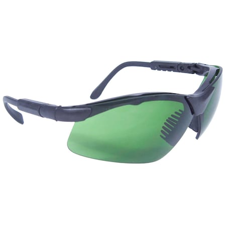 Radians Revelation, Safety Glasses, Anti-Scratch, IRUV 3.0 Lens, Black Frame, Half-Frame, 1 PR RV0130ID